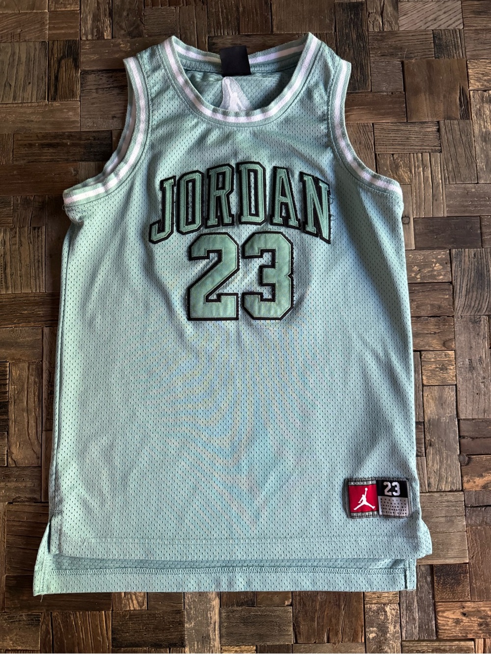 Jordan Mint Green Kids Basketball Jersey 23